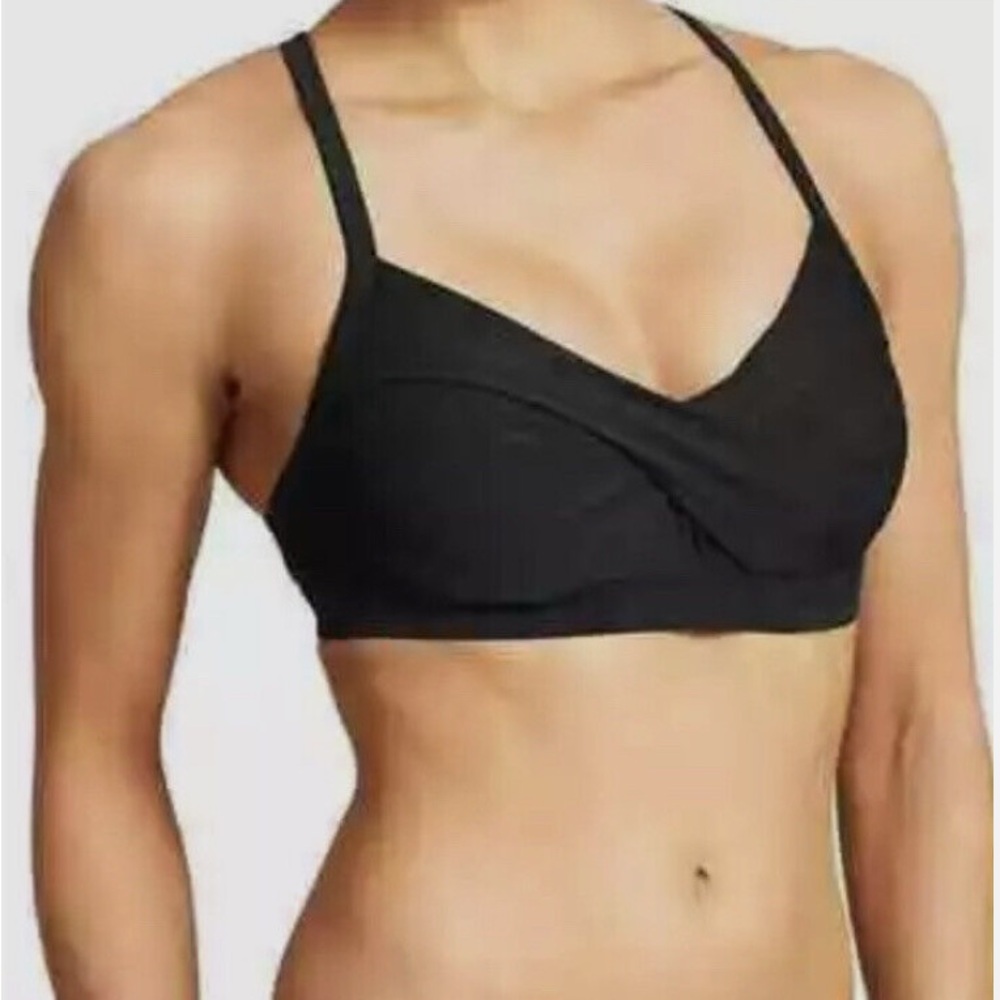 Athleta Black Twister Cupped Bikini Top